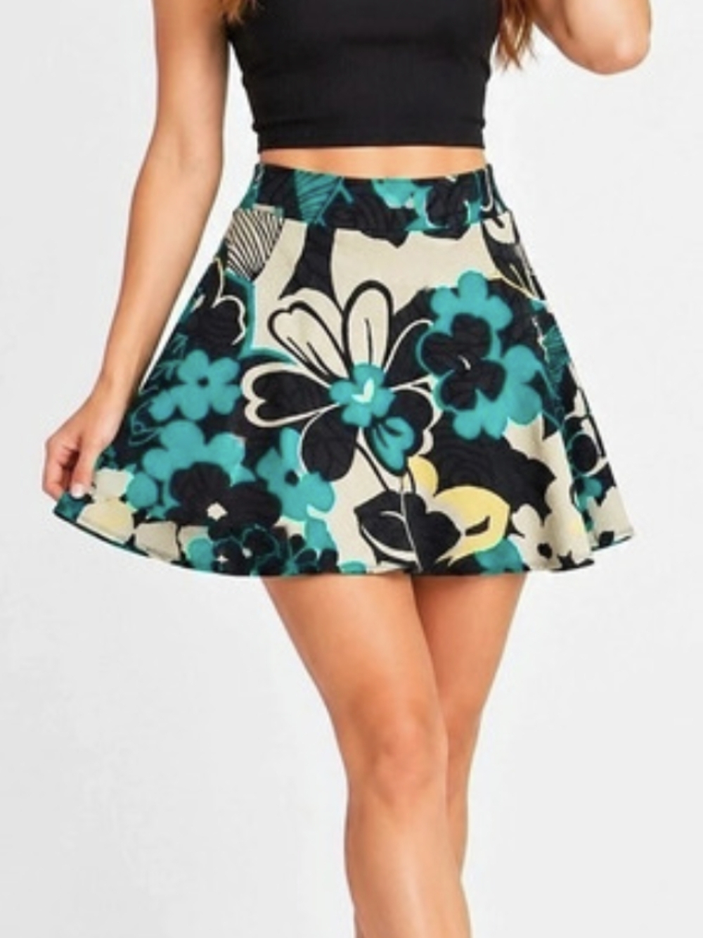 Urim Apparel Floral Mini Skirt Size L (Juniors) NWOT